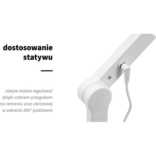 Lampa do paznokci Activeshop Lampa zabiegowa do manicure Glow L03 do blatu biała
