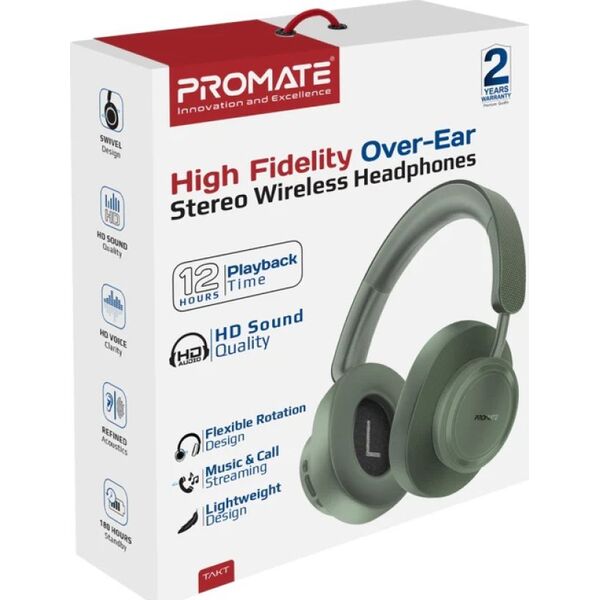 Promate Takt Ασύρματα Ακουστικά Bluetooth 5.4 / AUX