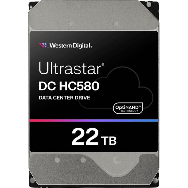 WESTERN DIGITAL ULTRASTAR DC HC580 8,89cm 3,5Zoll 26.1MM 22TB 512MB 7200RPM SAS ULTRA 512E SE P3 DC