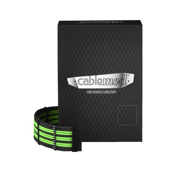 CableMod Zestaw kabli, Zielony (CM-PCSI-FKIT-NKKLG-R)