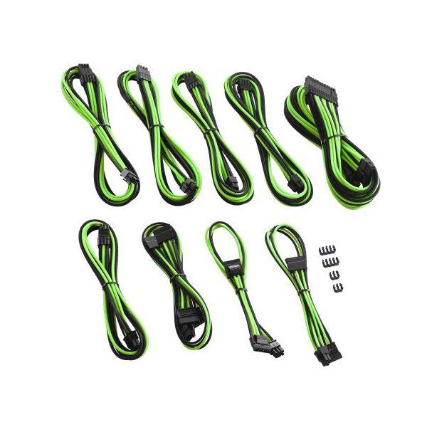 CableMod Zestaw kabli, Zielony (CM-PCSI-FKIT-NKKLG-R)