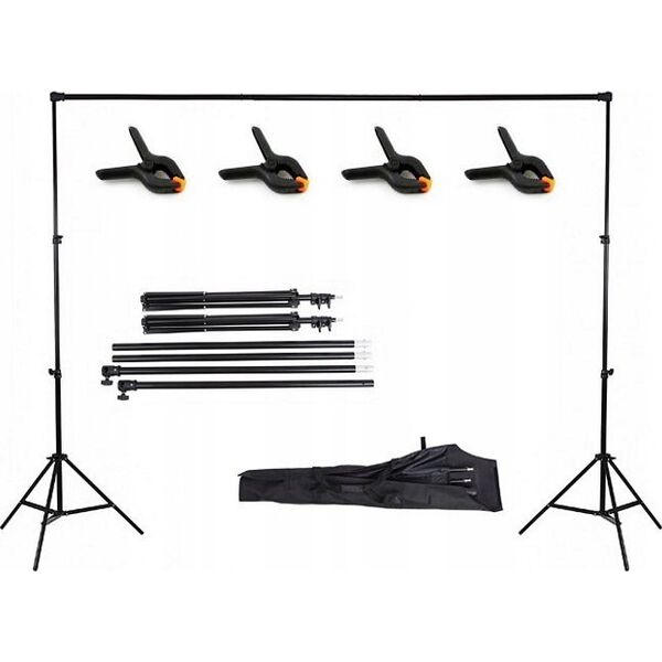 Zestaw studyjny Massa Zestaw Studyjny Atelier Do Zawieszania TŁa TeŁ 210x152-304cm 4x Klips Etui