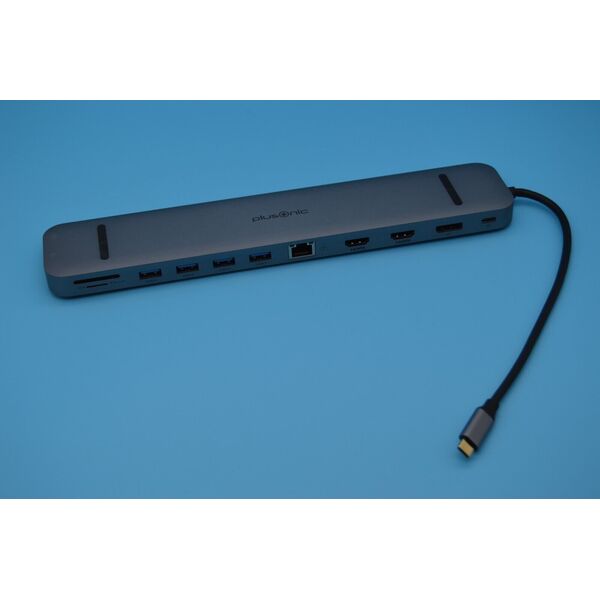 Προσαρμογέας/Κόμβος Plusonic USB-C 9σε1 με HDMI/DP/LAN/USB