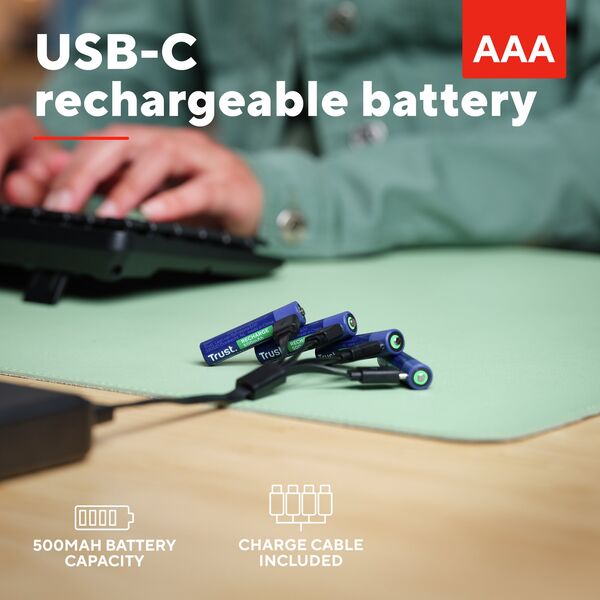 Trust Akumulator USB-C AAA 4-pak + kabel (25671)