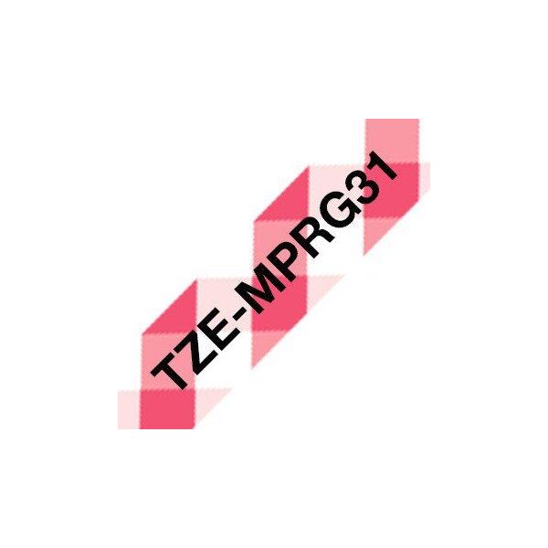 Brother Taśma TZE-MPRG31 Laminowana Czarny/Czerwone (TZEMPRG31)