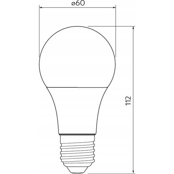 GTV Żarówka LED GTV LD-A60CZ4-10W 10W E27 A60 810lm 87mA AC220-240V 200 stopni 4000K z czujnikiem zmierzchu