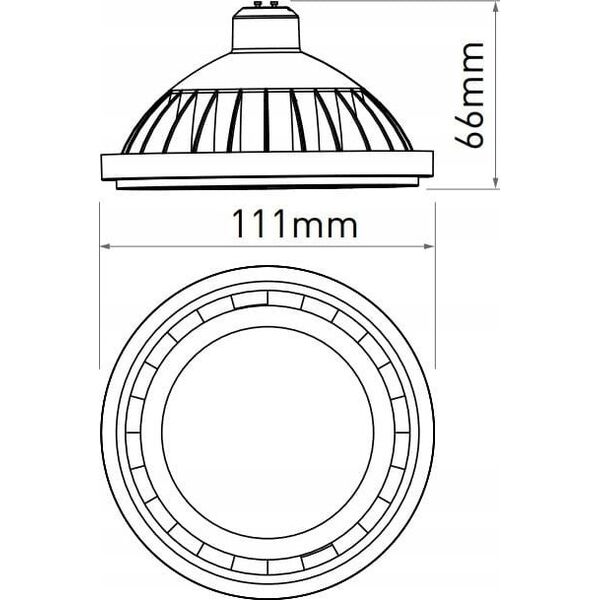 GTV Żarówka LED Gtv LD-ES111NW13W120-00 12,5W GU10 ES111 4000K 1250lm