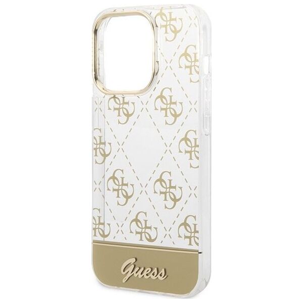Guess Etui Guess GUHCP14LHG4MHG Apple iPhone 14 Pro złoty/gold hardcase 4G Pattern Script