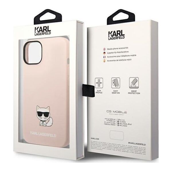 Karl Lagerfeld Etui Karl Lagerfeld KLHCP14SSLCTPI Apple iPhone 14 hardcase jasnoróżowy/light pink Silicone Choupette Body