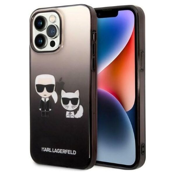 Karl Lagerfeld Etui Karl Lagerfeld do iPhone 14 Pro Max 6,7" hardcase czarny/black Gradient Ikonik Karl & Choupette