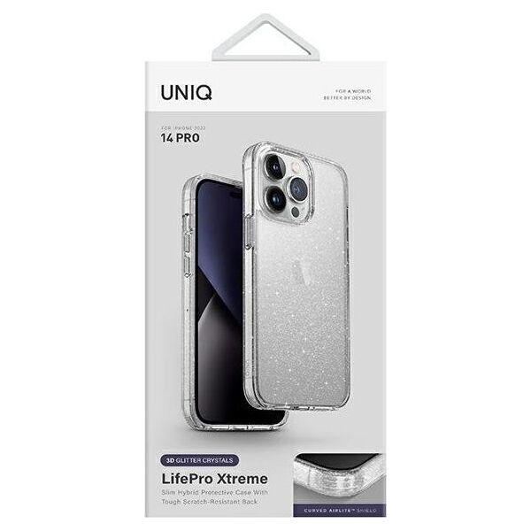 Uniq Etui UNIQ LifePro Xtreme Apple iPhone 14 Pro przezroczysty/tinsel lucent