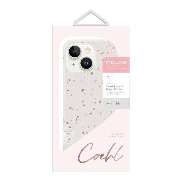 Uniq Etui UNIQ Coehl Terrazzo Apple iPhone 14 piaskowy/sandstone