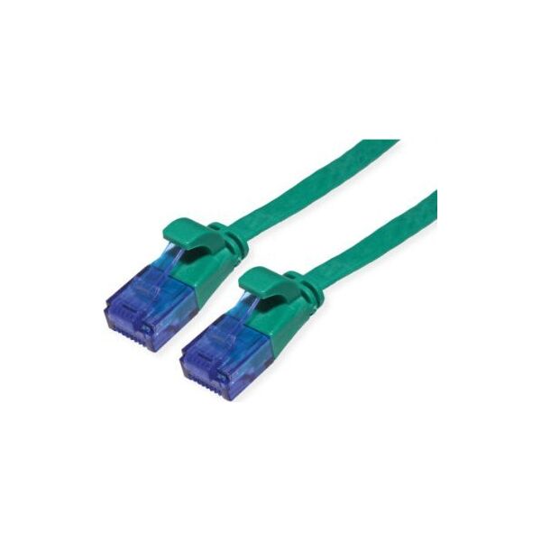 Value Kabel krosowy UTP VALUE, kat. 6A (klasa EA), bardzo płaski, zielony, 1,5 m