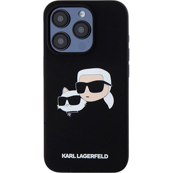 Karl Lagerfeld KLHMP16XSKCHPPLK iPhone16 Pro Max 6.9" black/black hardcase Silicone Double Heads Pr
