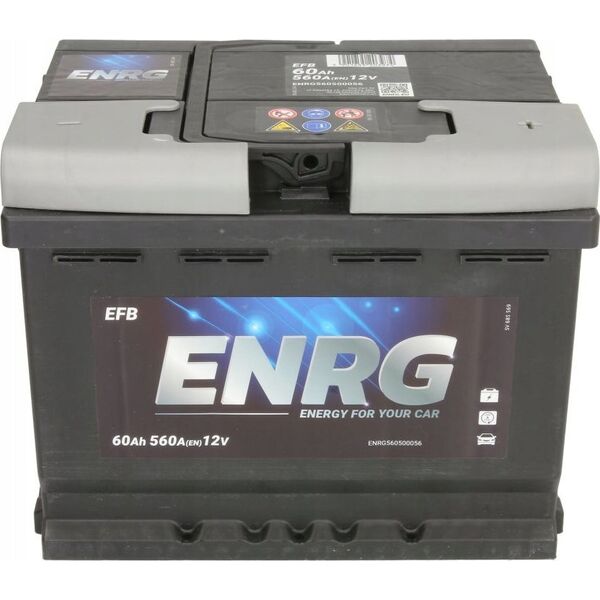 Μπαταρία ENRG 12V 60Ah/560A START&STOP EFB (P+ τυπικός πόλος) 242x175x190 B13 - βάση ύψους 10 5 mm (efb/εκκίνησης)