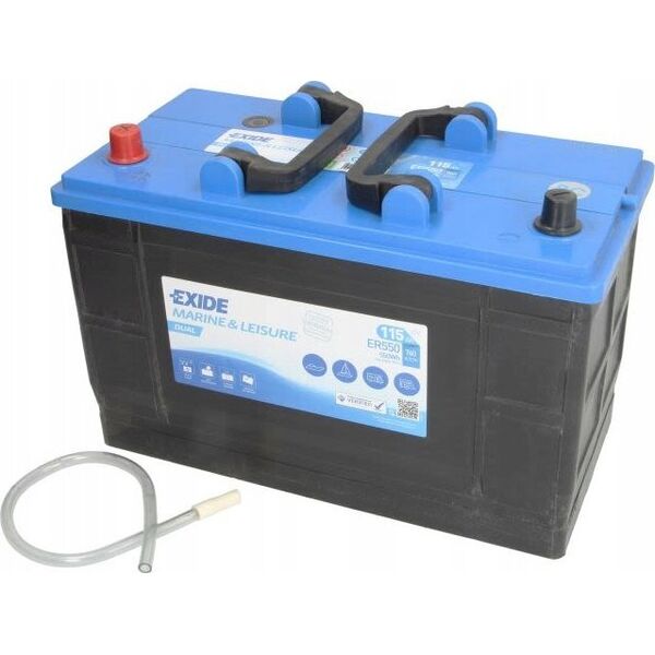 Ακουμολάτορ EXIDE 12V 115Ah/760A DUAL MARINE/RV (L+ biegun standardowy) 350x175x235 B0 (επιπλέον-βοηθητικός/βαθιάς εκφόρτισης/εκκίνησης-τροφοδοσίας/εκκίνησης)