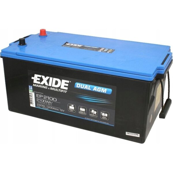 Μπαταρία 12V 240Ah/1200A DUAL AGM MARINE/RV (L+ Τυπικός πόλος) 518x279x240 B0 (AGM)