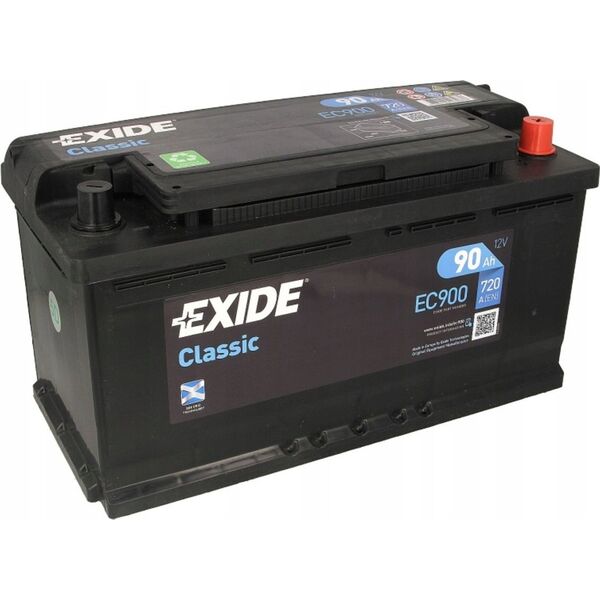 Μπαταρία EXIDE 12V 90Ah/720A CLASSIC (P+ en) 353x175x190 B13 (εκκίνησης)