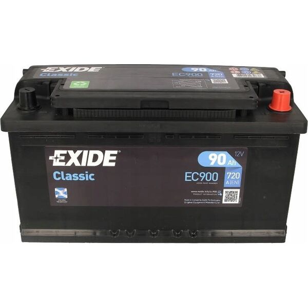 Μπαταρία EXIDE 12V 90Ah/720A CLASSIC (P+ en) 353x175x190 B13 (εκκίνησης)
