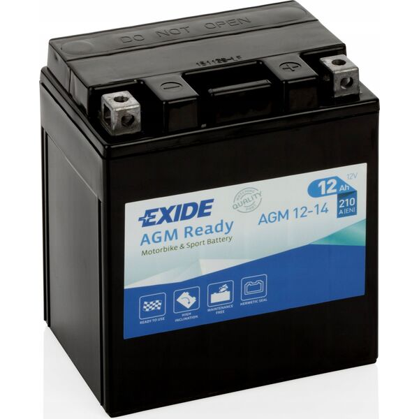 Συσσωρευτής AGM EXIDE 12V 14Ah 210A P+ Χωρίς Συντήρηση 134x89x164mm Ενεργοποιημένος YTX14AHL-BS ταιριάζει σε: APRILIA ATLANTIC MOTO PEGASO SCARABEO TUAREG ARCTIC CAT ARCTIC CAT BMW C1 R 110-1200
