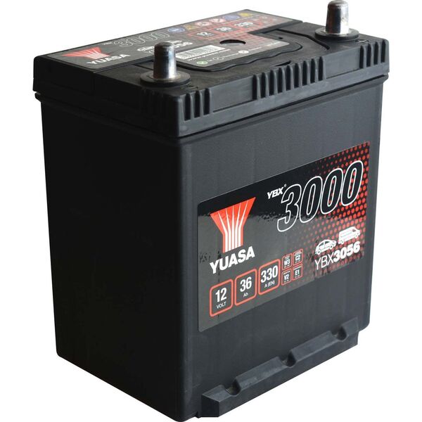 Μπαταρία YUASA 12V 36Ah/330A YBX3000 SMF (P+ standardowy) 187x135x227 B00 (εκκίνησης)