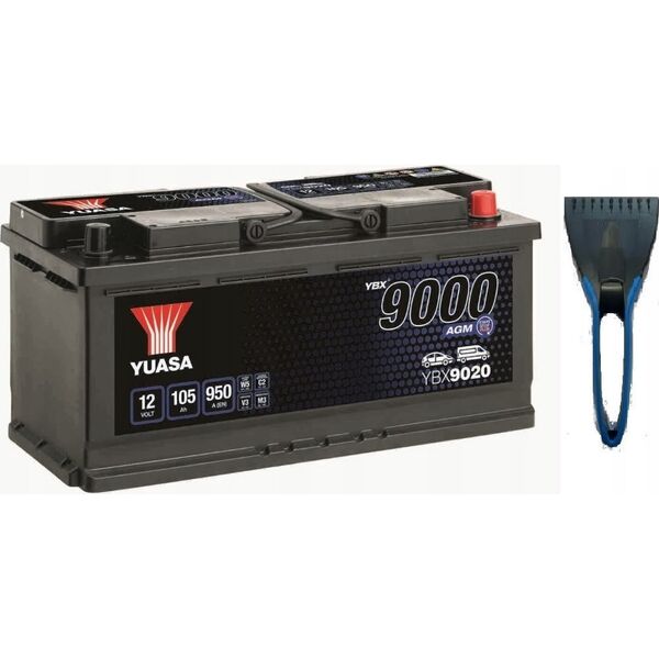 Μπαταρία YUASA 12V 105Ah/950A START&STOP AGM YBX9000 AGM Start Stop Plus (P+ standardowy) 393x175x190 B13 (agm/rozruchowy)
