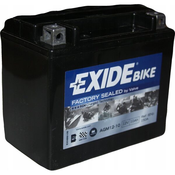 Συσσωρευτής AGM EXIDE 12V 10Ah 150A L+ Χωρίς Συντήρηση 150x87x130mm Κατάλληλος για: AEON COBRA CROSSLAND APRILIA ATLANTIC PEGASO RST RSV SCARABEO SPORTCITY 50-1340 1980-2019
