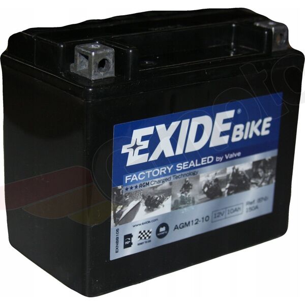 Συσσωρευτής AGM EXIDE 12V 10Ah 150A L+ Χωρίς Συντήρηση 150x87x130mm Κατάλληλος για: AEON COBRA CROSSLAND APRILIA ATLANTIC PEGASO RST RSV SCARABEO SPORTCITY 50-1340 1980-2019