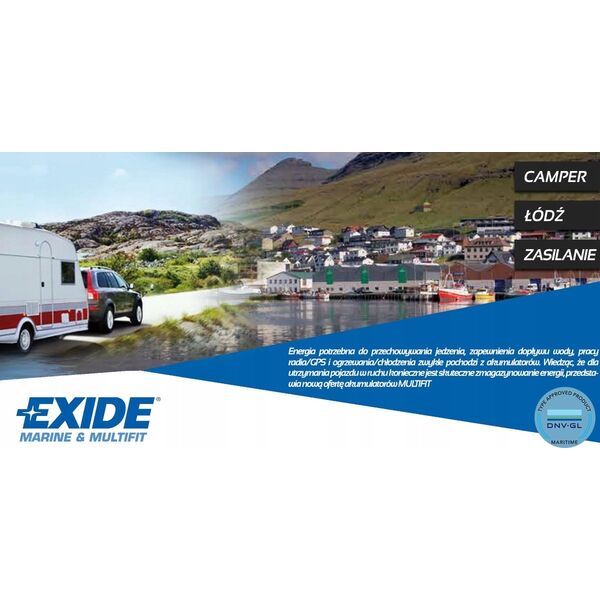 Μπαταρία EXIDE 12V 85Ah/460A EQUIPMENT GEL/ΖΕΛ MARINE/RV (L+ biegun standardowy) 350x175x235 B0 (ζελέ)