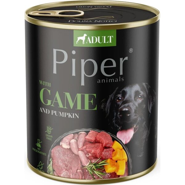 Piper Karma mokra dla psa PIPER Dziczyzna z dynią 800g