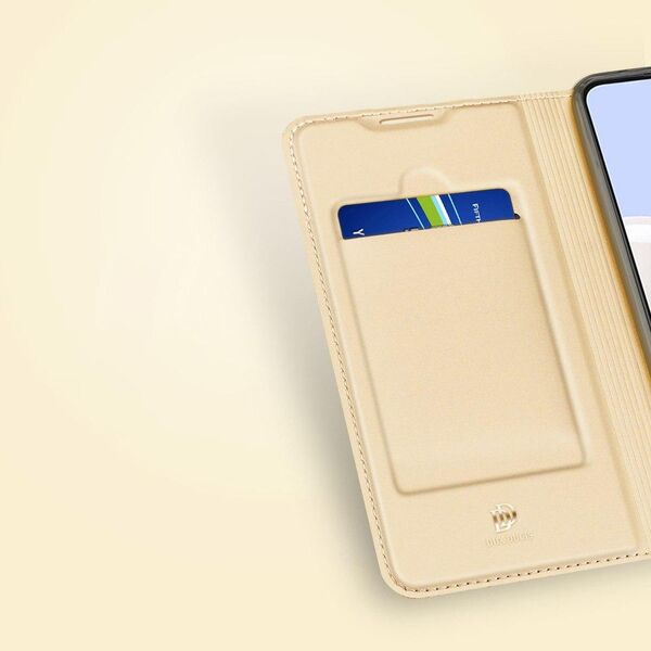 Dux Ducis Dux Ducis Skin Pro kabura etui pokrowiec z klapką Samsung Galaxy A22 4G złoty
