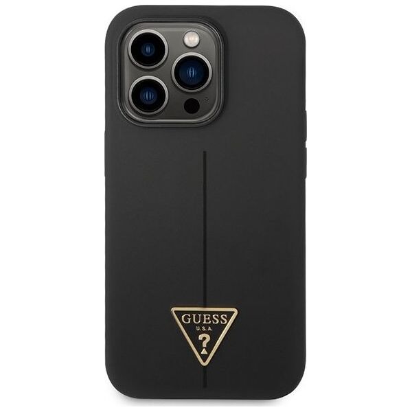 Guess Etui Guess GUHCP14XSLTGK Apple iPhone 14 Pro Max czarny/black hardcase Silicone Triangle