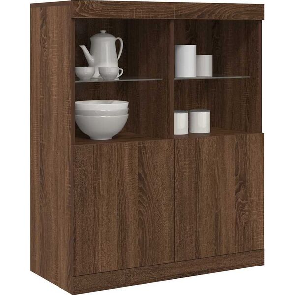 vidaXL vidaXL Szafka, brązowy dąb, 81x37x100 cm, materiał drewnopochodny