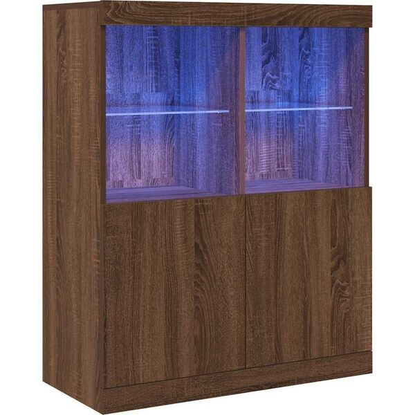 vidaXL vidaXL Szafka, brązowy dąb, 81x37x100 cm, materiał drewnopochodny