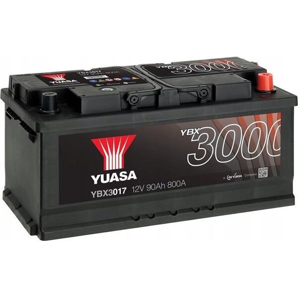 Μπαταρία YUASA 12V 90Ah/800A YBX3000 SMF (P+ standardowy) 353x175x175 B13 (εκκίνησης)