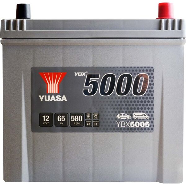 Μπαταρία YUASA 12V 65Ah/580A YBX5000 Silver High Performance SMF (P+ standardowy) 232x173x225 B00 (εκκίνησης)