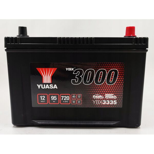 Μπαταρία YUASA 12V 95Ah/720A YBX3000 SMF (P+ standardowy) 303x174x225 B01 (εκκίνησης)