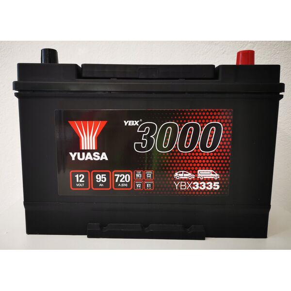 Μπαταρία YUASA 12V 95Ah/720A YBX3000 SMF (P+ standardowy) 303x174x225 B01 (εκκίνησης)