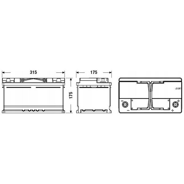 Μπαταρία YUASA 12V 75Ah/700A START&STOP EFB YBX7000 EFB Start Stop Plus (P+ standardowy) 278x175x190 B13 (efb/rozruchowy)