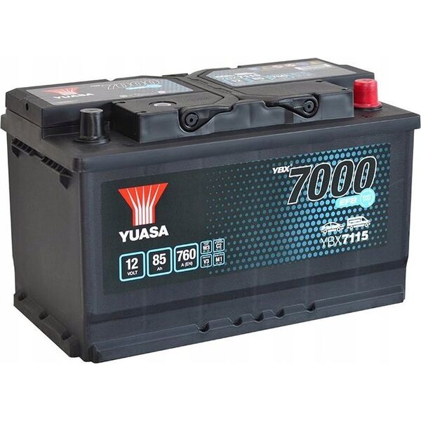 Μπαταρία YUASA 12V 75Ah/700A START&STOP EFB YBX7000 EFB Start Stop Plus (P+ standardowy) 278x175x190 B13 (efb/rozruchowy)