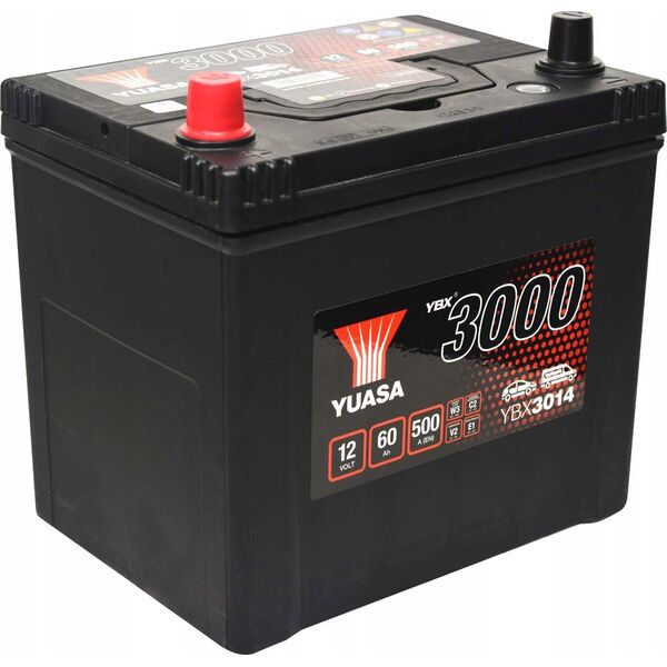 Μπαταρία YUASA 12V 60Ah/500A YBX3000 SMF (L+ standardowy) 232x173x225 B00 (εκκίνησης)