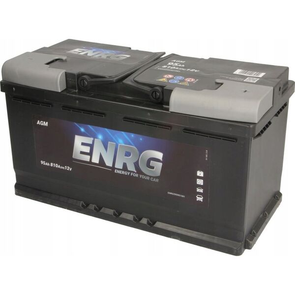 Ακουμολάτορ ENRG 12V 95Ah/810A START&STOP AGM (P+ biegun standardowy) 353x175x190 B13 - stopka o wysokości 10,5 mm (agm/rozruchowy)
