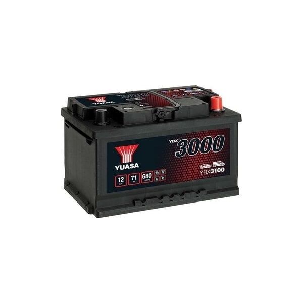 Μπαταρία YUASA 12V 71Ah/680A YBX3000 SMF (P+ standardowy) 278x175x175 B13 (εκκίνησης)