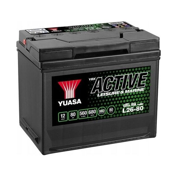 Μπαταρία YUASA 12V 80Ah/560A Active Leisure & Marine (L+ standardowy) 260x174x225 B9 (βαθιάς εκφόρτισης/εκκίνησης-τροφοδοσίας)
