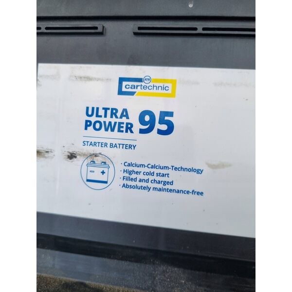 Μπαταρία CARTECHNIC 12V 95Ah/800A ULTRA POWER (P+ τυπικός πόλος) 353x175x190 B13 - βάση ύψους 10 5 mm (εκκίνησης)