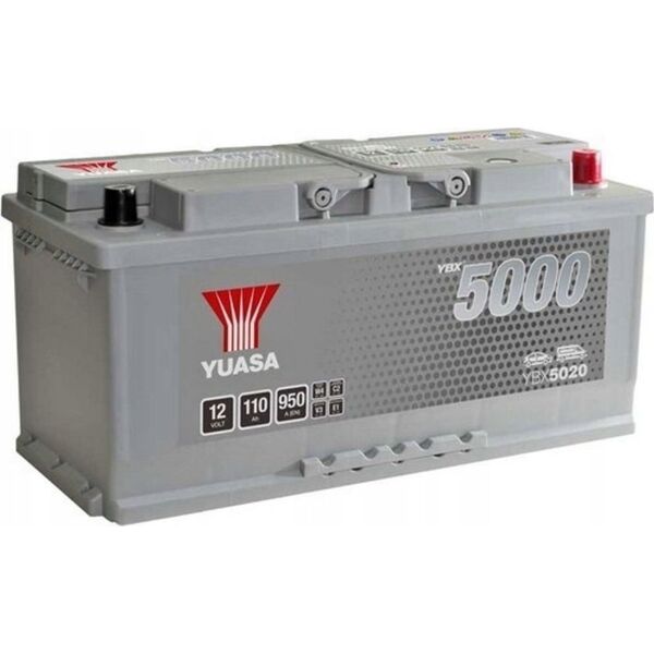 Μπαταρία YUASA 12V 110Ah/950A YBX5000 Silver High Performance SMF (P+ standardowy) 393x175x190 B13 (εκκίνησης)
