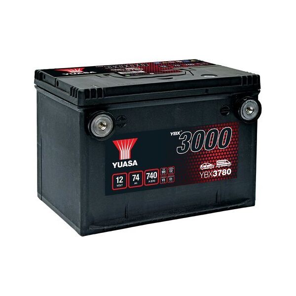 Μπαταρία YUASA 12V 74Ah/740A YBX3000 SMF 260x181x185 B01 (εκκίνησης)