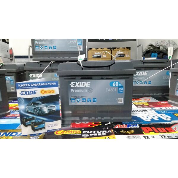 Μπαταρία EXIDE 12V 60Ah/600A PREMIUM (L+ en) 242x175x190 B13 (εκκίνησης)