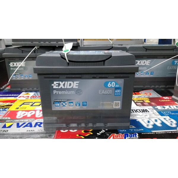 Μπαταρία EXIDE 12V 60Ah/600A PREMIUM (L+ en) 242x175x190 B13 (εκκίνησης)