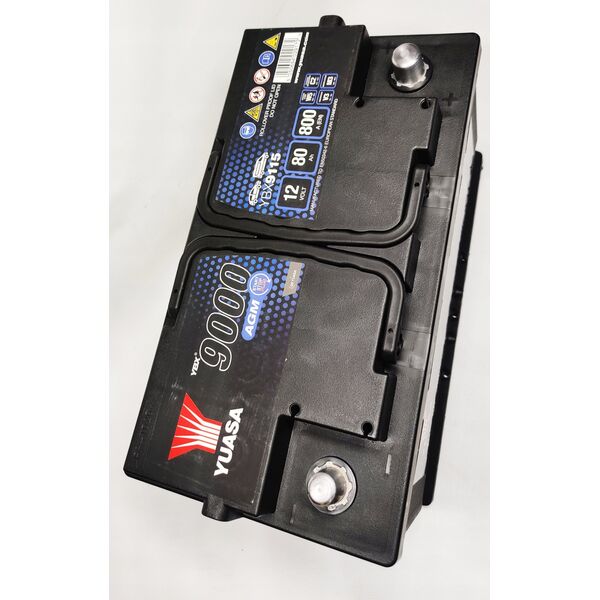 Μπαταρία YUASA 12V 80Ah/800A START&STOP AGM YBX9000 AGM Start Stop Plus (P+ standardowy) 317x175x190 B13 (agm/rozruchowy)